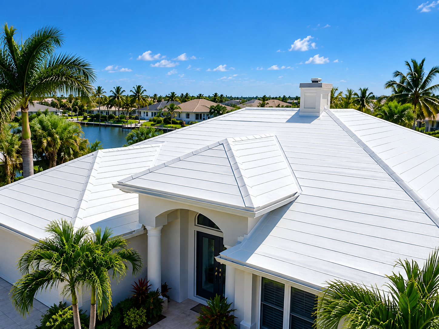 Florida home with a coated roof